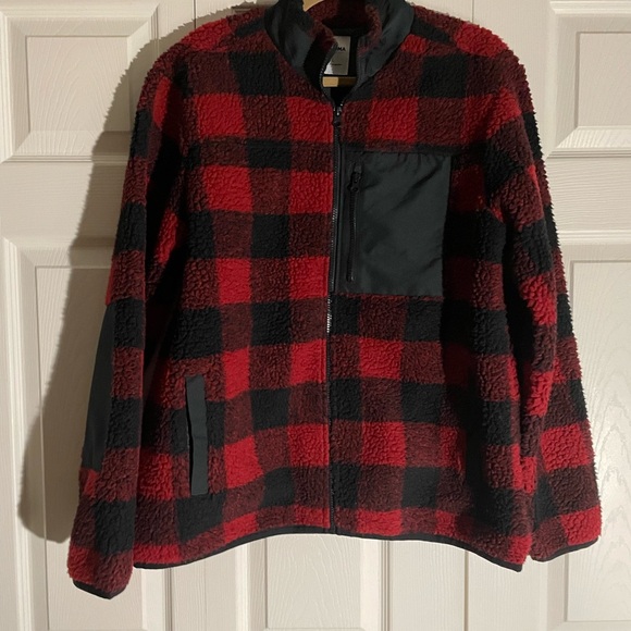 Red and Black Checkered Men's Jacket - Picture 1 of 3